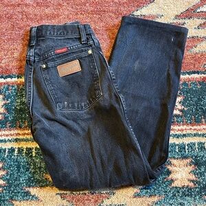 Vintage Black High Waisted Wrangler Straight Leg Jeans